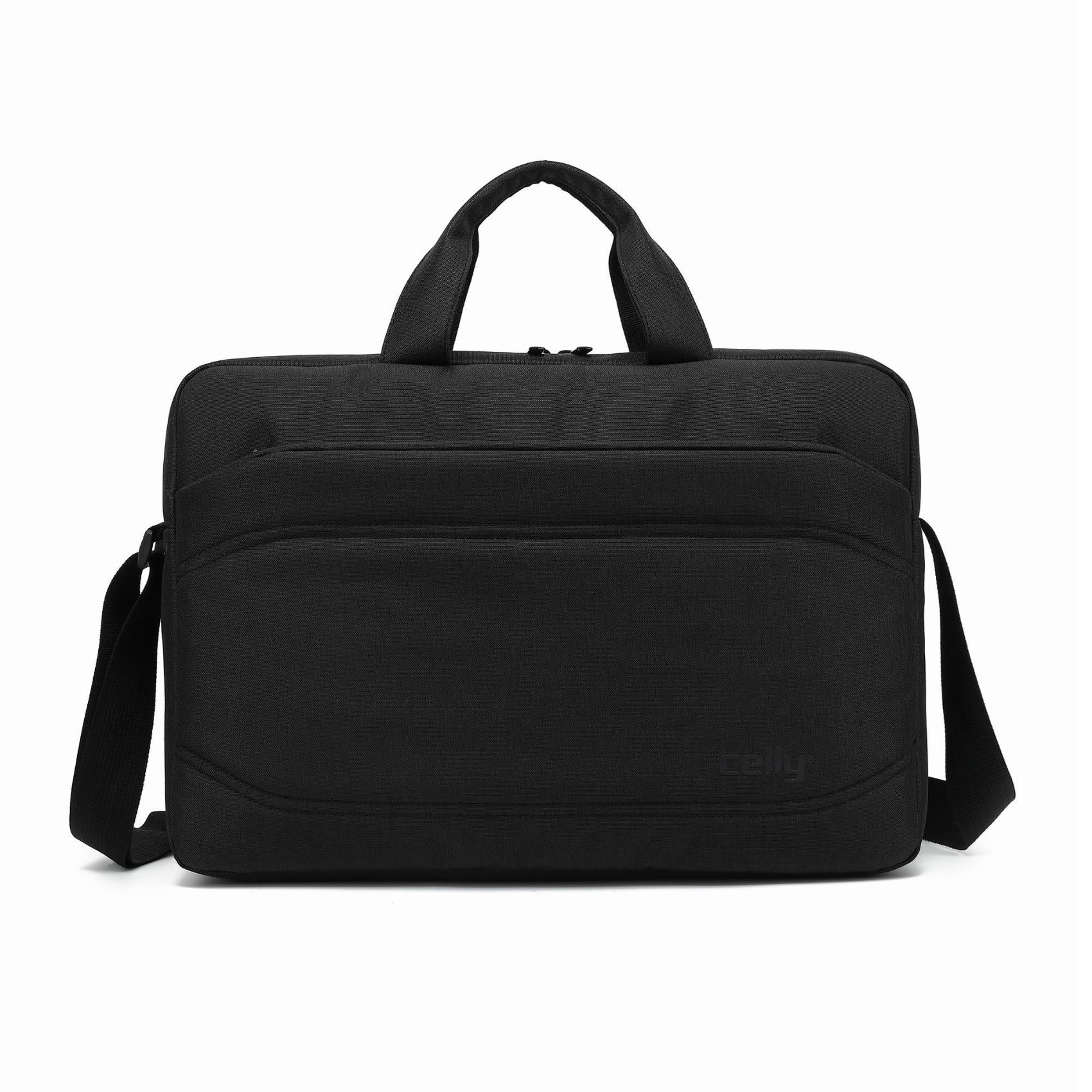 Celly MESSENGERBAG - Borsa trasporto notebook - with trolley strap - 15.6" - nero