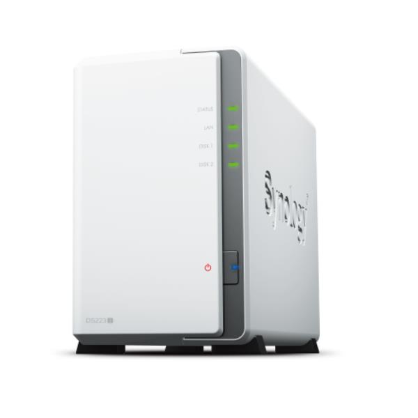 Synology Disk Station DS223J - Server NAS - SATA 6Gb/s - RAID RAID 0, 1, JBOD - RAM 1 GB - Gigabit Ethernet - iSCSI supporto
