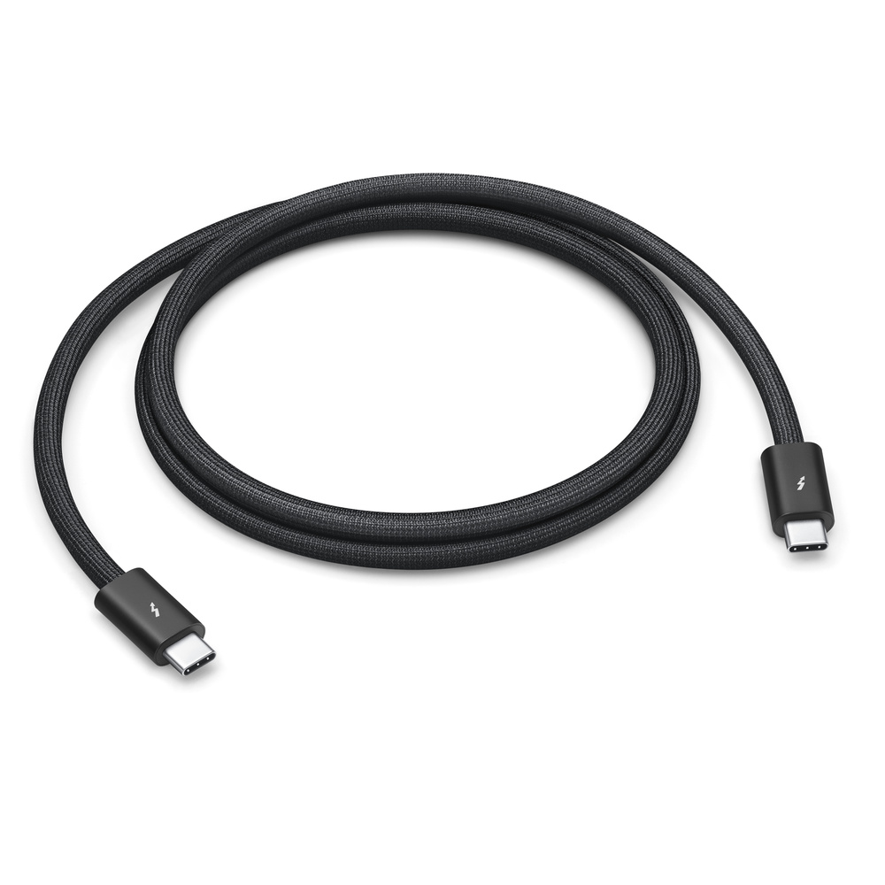 Apple Thunderbolt 4 Pro - Cavo Thunderbolt - 24 pin USB-C (M) a 24 pin USB-C (M) - USB 3.2 / USB4 / Thunderbolt 3 / Thunderbolt 4 / DisplayPort - 1 m - supporto daisy chain - nero
