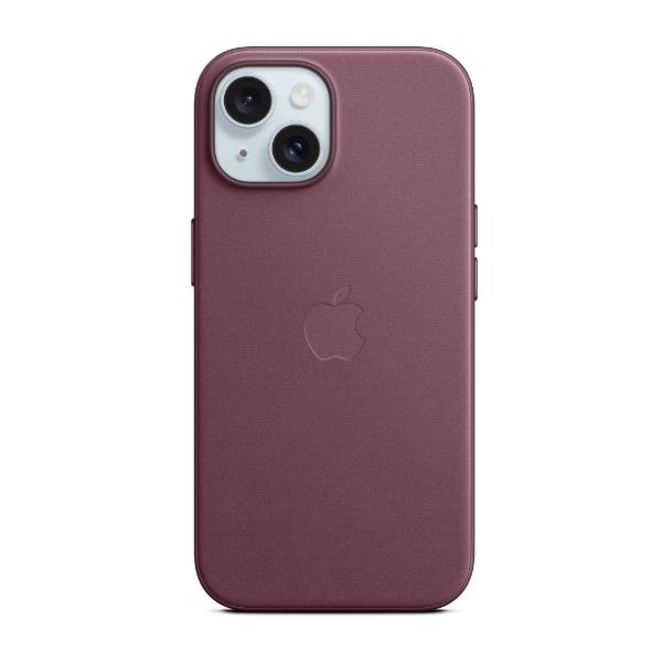 Apple - Cover per cellulare - compatibile MagSafe - microtwill, tessuto FineWoven - gelso - per iPhone 15