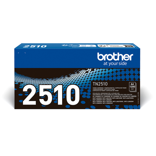 Brother TN-2510 - Alta capienza - nero - originale - scatola - cartuccia toner - per P/N: HLL2400DWRE1, HLL2445DWRE1, MFCL2860DWE