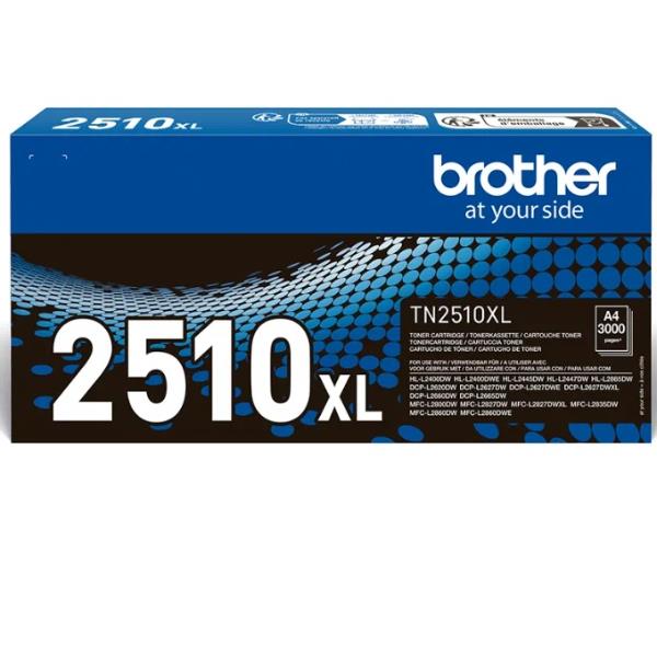 Brother TN-2510XL - Super High Capacity - nero - originale - scatola - cartuccia toner - per P/N: HLL2400DWRE1, HLL2445DWRE1, MFCL2860DWE
