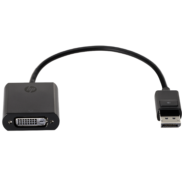 HP DisplayPort to DVI-D Adapter - Adattatore DisplayPort - legame singolo - DisplayPort (M) a DVI-D (F) - 19 cm - chiusura aggancio