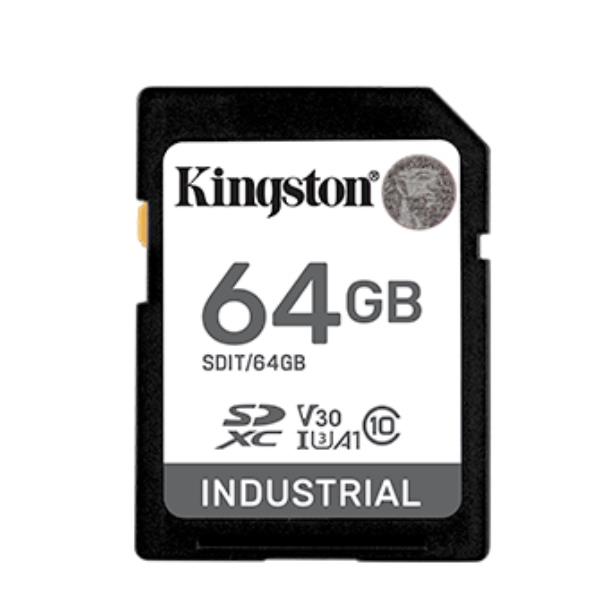 Kingston Industrial - Scheda di memoria flash - 64 GB - A1 / Video Class V30 / UHS-I U3 / Class10 - UHS-I microSDXC