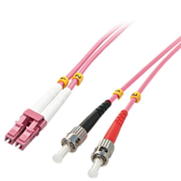 Lindy - Cavo patch - ST multi-mode (M) a LC multi-mode (M) - 2 m - fibra ottica - duplex - 50 / 125 micron - OM4 - senza alogeni - viola