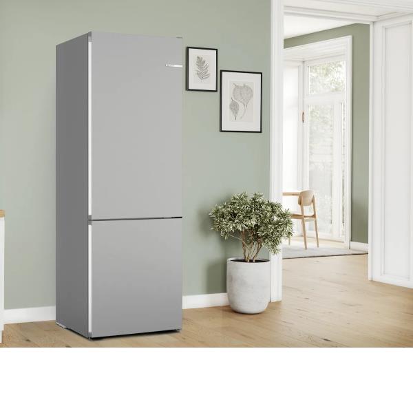 Bosch Serie | 4 KGN492LDF - Frigorifero/congelatore - Freezer inferiore - larghezza: 70 cm - prof. 66.7 cm - altezza: 203 cm - 440 litri - Classe D - stile acciaio inossidabile