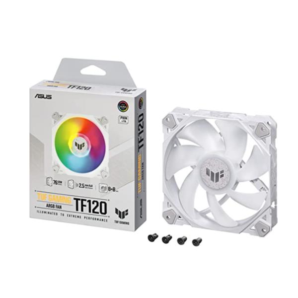 ASUS TUF Gaming TF120 ARGB - White Edition - ventilatore per cabinet - 120 mm - bianco