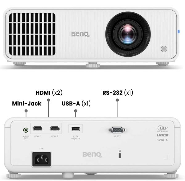 BenQ LW550 - Proiettore DLP - LED - portatile - 3D - 3000 lumen ANSI - WXGA (1280 x 800) - 16:10