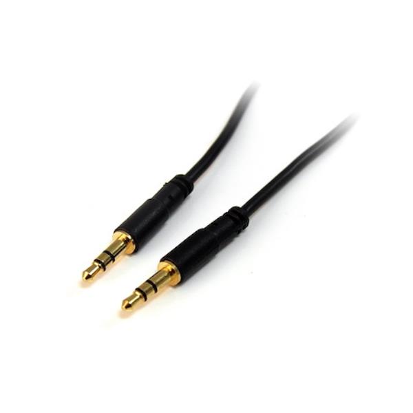 StarTech.com 6 ft Slim 3.5mm Stereo Audio Cable - M/M - 3.5mm Male to Male Audio Cable for your Smartphone, Tablet or MP3 Player (MU6MMS) - Cavo audio - mini-phone stereo 3.5 mm maschio a mini-phone stereo 3.5 mm maschio - 1.8 m - nero - per P/N: KITBXAVHDPEU, KITBXAVHDPNA, KITBXAVHDPUK, KITBXDOCKPEU, KITBXDOCKPNA, KITBXDOCKPUK