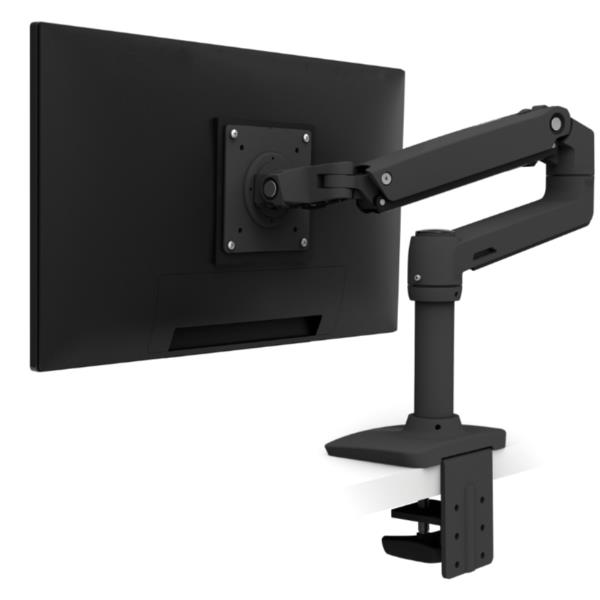 Ergotron LX - Kit montaggio (braccio snodato, morsetto per montaggio su scrivania, montatura con anello di tenuta, asta da 8") - Tecnologia brevettata Constant Force - per display LCD - Alluminio - nero opaco - dimensione schermo: fino a 34"