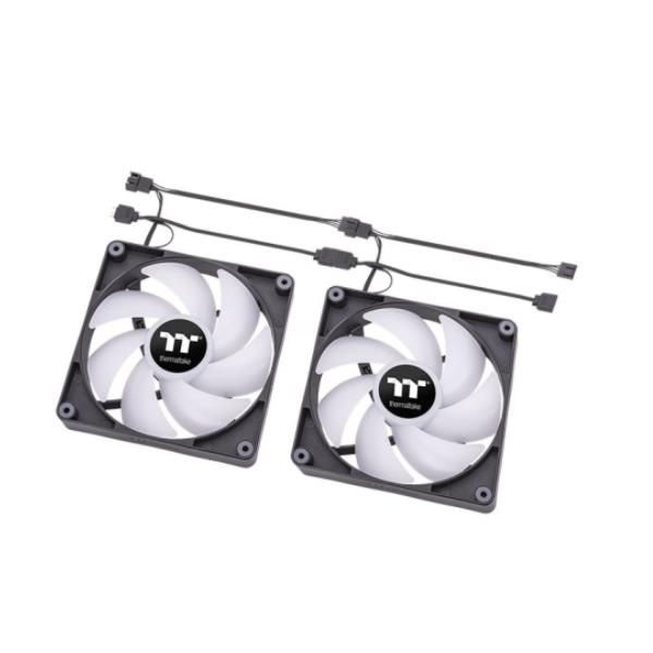 Thermaltake CT120 ARGB Sync - Ventilatore per cabinet - 120 mm - nero (pacchetto di 2)