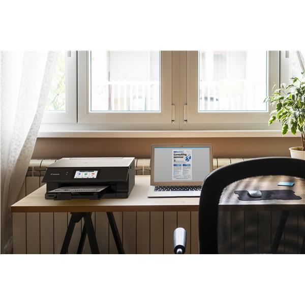 Canon PIXMA TS8750 - Stampante multifunzione - colore - ink-jet - Legal (216 x 356 mm) (originale) - A4/Legal (supporti) - fino a 15 ipm (stampa) - 200 fogli - USB 2.0, Wi-Fi(ac) - nero