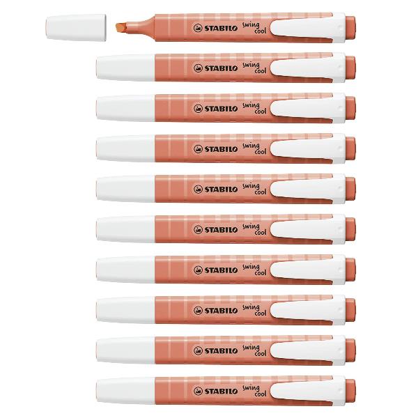 Evidenziatore Swing Cool Pastel - punta a scalpello - tratto - 1 - 4 mm - rosa corallo 140 - Stabilo