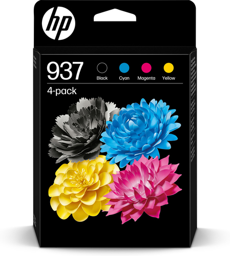 HP 937 - Confezione da 4 - CMYK (Ciano, Magenta, Giallo e Nero) - originale - cartuccia d'inchiostro