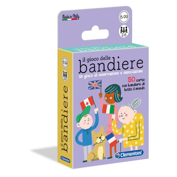 Clementoni - Il gioco della bandiera - gioco di carte, gioco di indovinelli - 50 pezzi