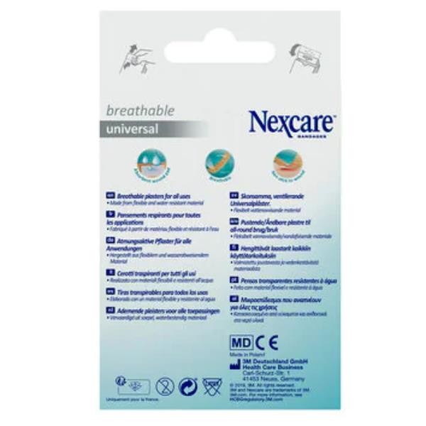 Nexcare Universal - Fasciatura - 2.5 cm x 7.2 cm - marrone chiarp (pacchetto di 20)