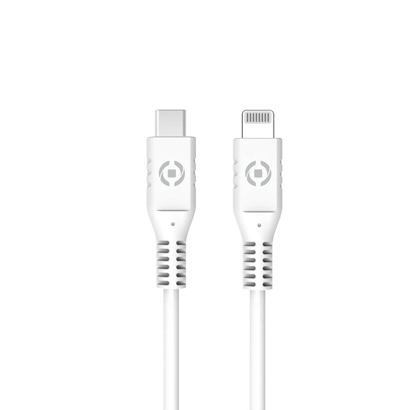 Celly [READY TO GO] - Cavo Lightning - USB-C maschio a Lightning maschio - 1 m - bianco - USB Power Delivery (60W)