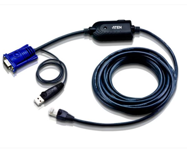 ATEN KA7970 USB KVM Adapter Cable (CPU Module) - Cavo tastiera / video / mouse (KVM) - RJ-45 (M) a USB, HD-15 (VGA) (M) - 4.5 m