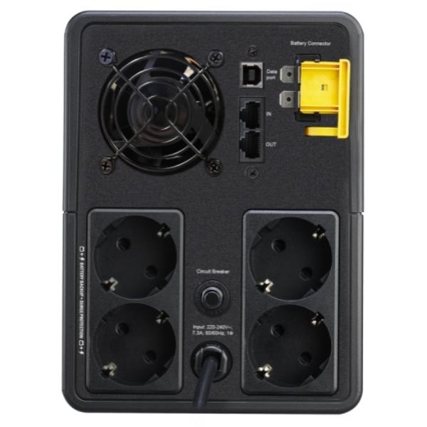 APC Back-UPS BX Series BX1600MI-GR - UPS - 230 V c.a. V - 900 Watt - 1600 VA - 7 Ah - connettori di uscita 4