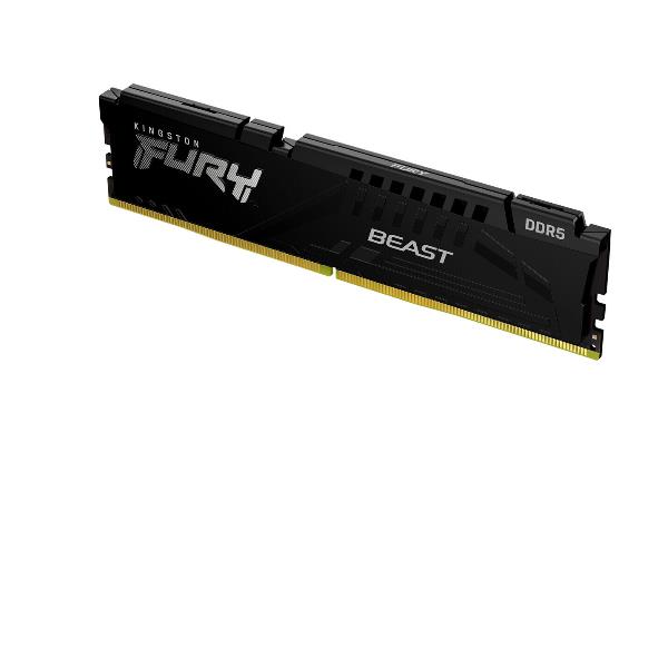 Kingston FURY Beast - DDR5 - modulo - 8 GB - DIMM 288-PIN - 6000 MHz / PC5-48000 - CL36 - 1.35 V - senza buffer - on-die ECC - nero