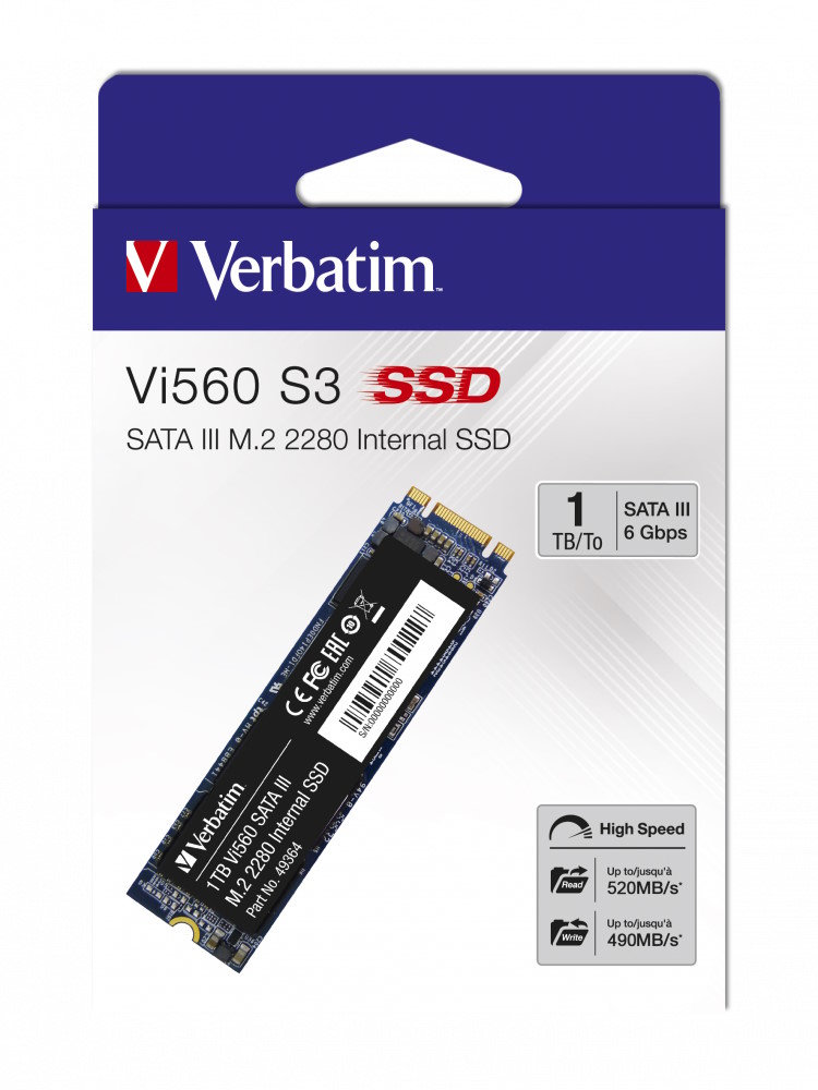 Verbatim Vi560 S3 - SSD - 1 TB - interno - M.2 2280 - SATA 6Gb/s