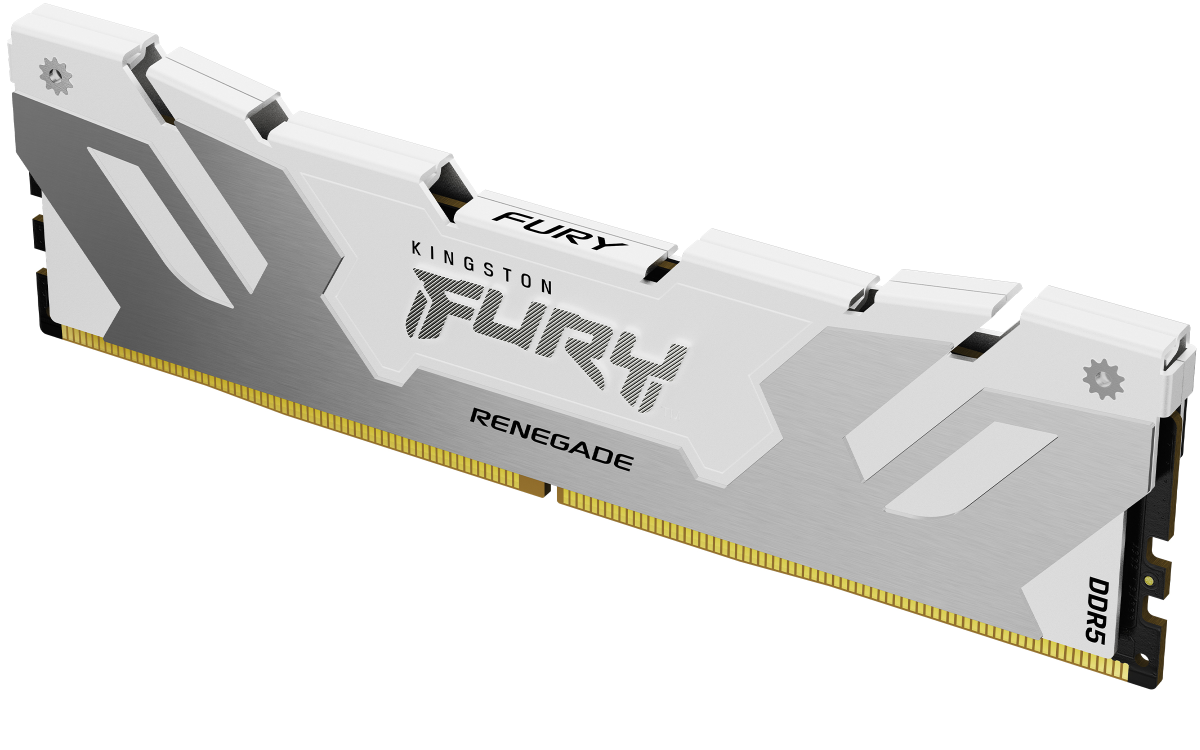 Kingston FURY Renegade - DDR5 - modulo - 16 GB - DIMM 288-PIN - 8000 MHz / PC5-64000 - CL38 - 1.45 V - senza buffer - on-die ECC - bianco e argento