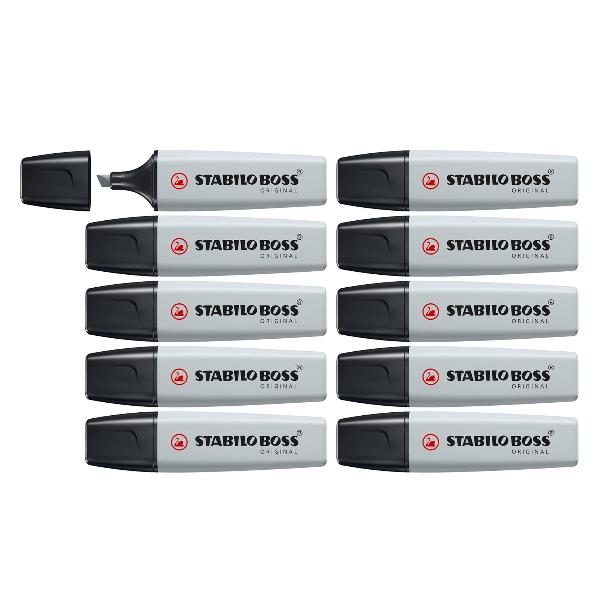 Evidenziatore Stabilo Boss Pastel - tratto 2 - 5 mm - grigio polvere 194 - Stabilo