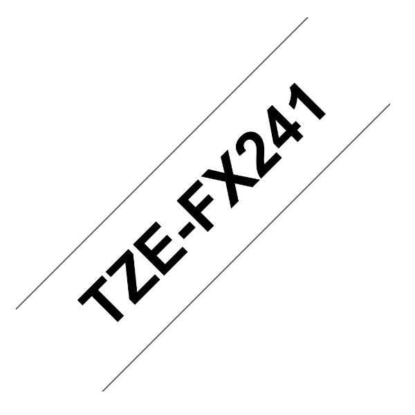 Brother TZe-FX241 - Adesivo - nero su bianco - Rotolo (1,8 cm x 8 m) 1 cassetta(e) nastro per etichette flessibili - per P-Touch PT-D410VP, PT-D460BTVP, PT-D610BTVP