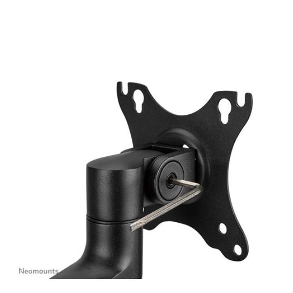 Neomounts DS20-425BL2 - Kit montaggio (morsetto per montaggio su scrivania, adattatore VESA, vassoio per notebook, anello di rinforzo da scrivania, braccio per monitor, braccio del vassoio del notebook) - braccio regolabile a pieno movimento - per display LCD / notebook - acciaio - nero - dimensione schermo: 17"-27" (LCD display) / 11.6"-17.3" (notebook)