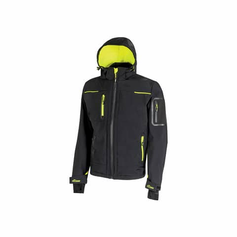 Giacca da lavoro Space - taglia XXL - PE/spandex - nero/giallo - U-Power