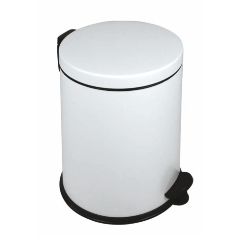 Pattumiera a pedale New Bin Basic - 12 L - metallo verniciato - bianco - Medial