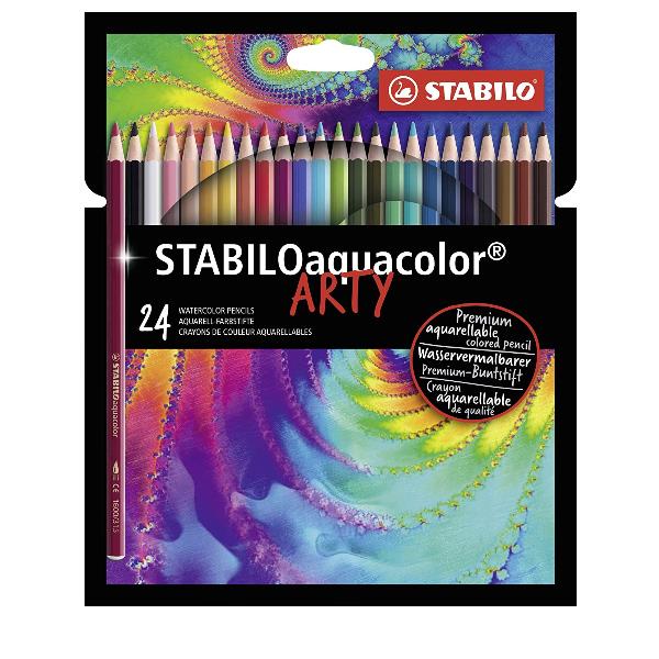 Pastelli Arty Aquacolor - colori assortiti - Stabilo - astuccio 24 pezzi