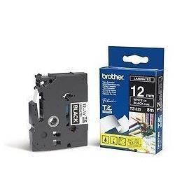Brother TZe-335 - Adesivo standard - bianco su nero - Rotolo (1,2 cm x 8 m) 1 cassetta(e) nastro laminato - per P-Touch PT-D460, D610; P-Touch Cube PT-P910; P-Touch Cube Pro PT-P910