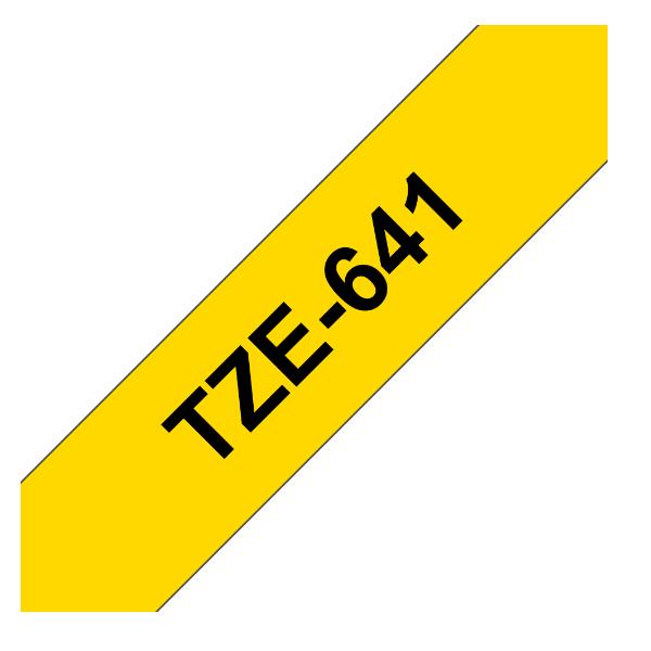 Brother TZe-641 - Adesivo standard - nero su giallo - Rotolo (1,8 cm x 8 m) 1 cassetta(e) nastro laminato - per P-Touch PT-D460, D610; P-Touch Cube PT-P910; P-Touch Cube Pro PT-P910