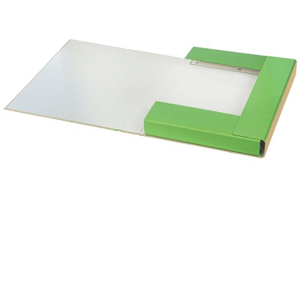 Cartella progetti con elastico Oxford Green - 22 x 30 cm - dorso 40 mm - avana - Esselte