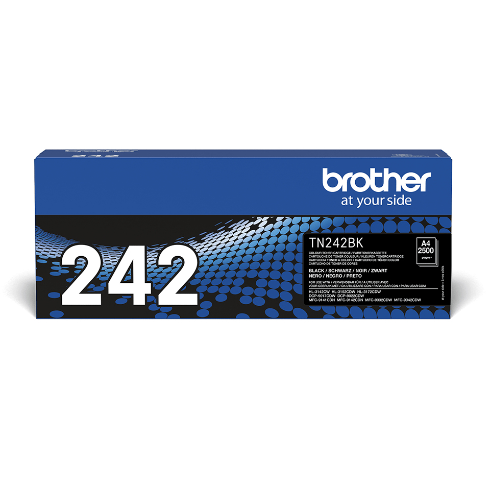 Brother TN242BK - Nero - originale - cartuccia toner - per Brother DCP-9017, DCP-9022, HL-3142, HL-3152, HL-3172, MFC-9142, MFC-9332, MFC-9342