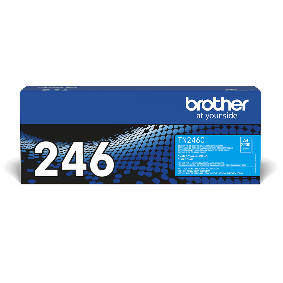 Brother TN246C - Ciano - originale - cartuccia toner - per Brother DCP-9017, DCP-9022, HL-3142, HL-3152, HL-3172, MFC-9142, MFC-9332, MFC-9342