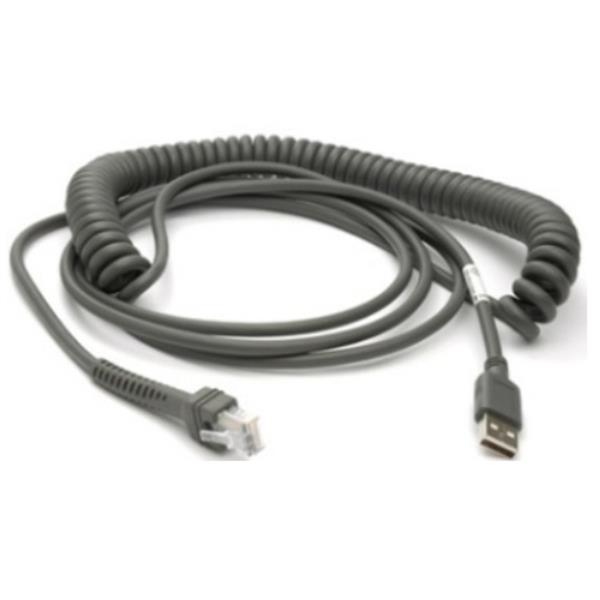 Zebra - Cavo USB - USB (M) - 5 - 12 V - 4.57 m - avvolto a spirale - per DS9300 Series DS9308