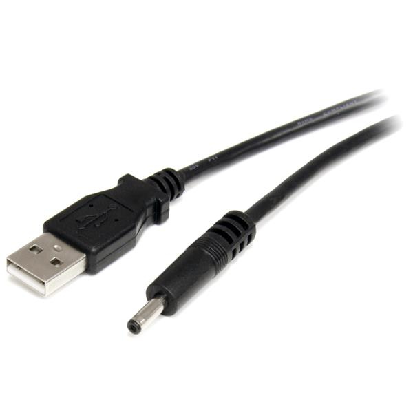StarTech.com Cavo di alimentazione USB a spina 5,5mm - Connettore barrel Jack di tipo H - 5V DC - 2m - Cavo alimentazione / USB - cavo CC da 3,4 mm (M) a USB (solo alimentazione) (M) - 2 m - nero
