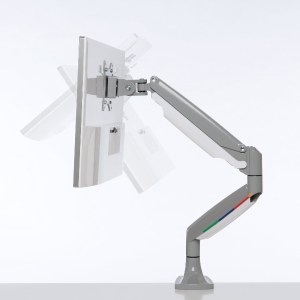 Braccio per monitor singolo one-touch SmartFit - ad altezza regolabile - grigio - Kensington
