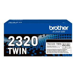 Brother TN2320 TWIN - Confezione da 2 - Alta resa - nero - originale - cartuccia toner - per Brother DCP-L2500, L2520, L2560, HL-L2300, L2340, L2360, L2365, MFC-L2700, L2720, L2740