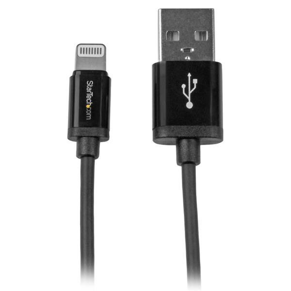 StarTech.com Cavo connettore corto Lightning a 8 pin Apple a USB da 15cm nero per iPhone / iPod / iPad - Cavo Lightning - Lightning maschio a USB maschio - 15 cm - a doppia schermatura - nero - per P/N: ST4CU424, ST4CU424EU, ST4CU424UK, ST8CU824