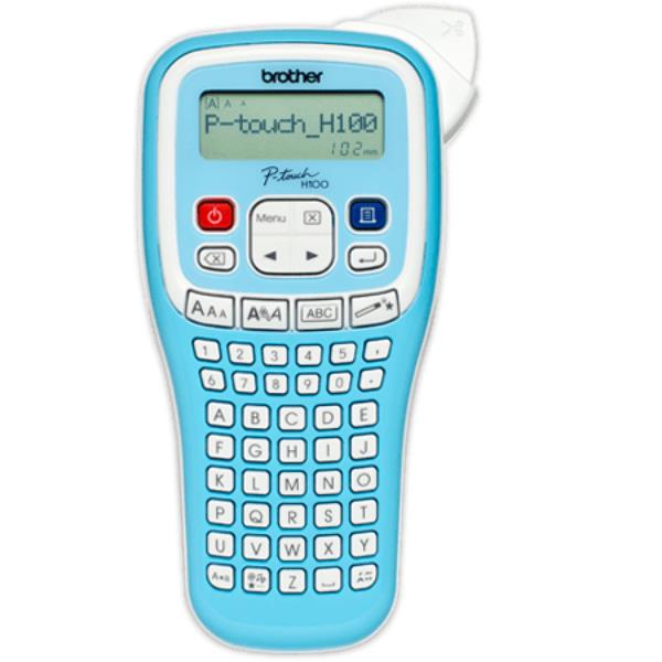 Brother P-Touch PT-H100 - Etichettatrice - B/N - trasferimento termico - Rotolo (1,2 cm) - 180 dpi - fino a 20 mm/sec - taglierina - blu