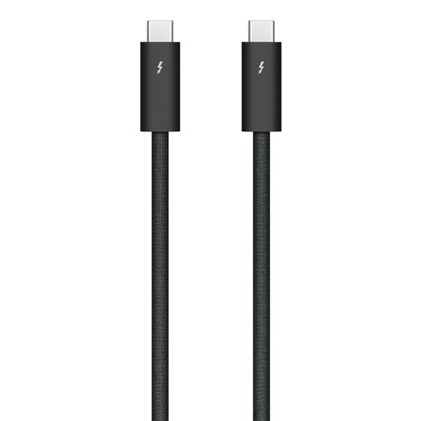 Apple Thunderbolt 4 Pro - Cavo Thunderbolt - 24 pin USB-C (M) a 24 pin USB-C (M) - USB 3.2 / USB4 / Thunderbolt 3 / Thunderbolt 4 / DisplayPort - 3 m - attivo, supporto daisy chain - nero