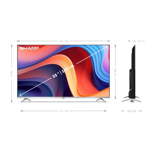 TV e Hotel TV - SHARP GOOGLE TV 55' 4K ULTRA HD QLED