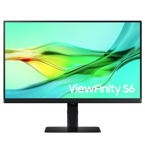 Samsung ViewFinity S6 S24D600UAU - S60UD Series - monitor a LED - USB - 24" - 2560 x 1440 QHD @ 100 Hz - IPS - 350 cd/m² - 1000:1 - HDR10 - 5 ms - HDMI, DisplayPort - nero