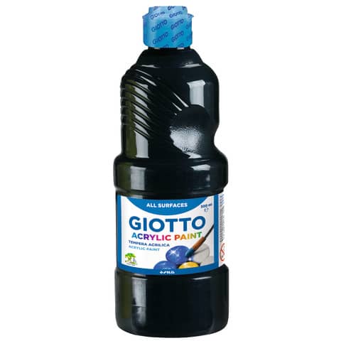 DIDATTICA E SCUOLA - FLACONE 500ML TEMPERA ACRILICA NERO