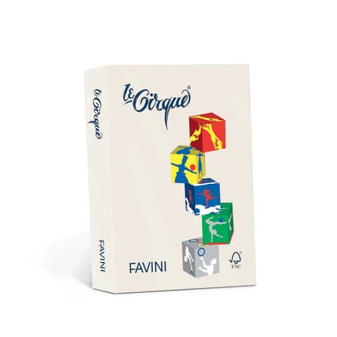 FAVINI Le Cirque - Avorio - A3 (297 x 420 mm) - 160 g/m² - 250 fogli carta comune