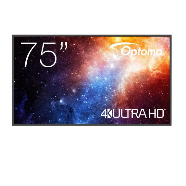 Optoma N3751K - 75" Categoria diagonale N-Series Display LCD retroilluminato a LED - digital signage / conference - 4K UHD (2160p) 3840 x 2160 - Direct LED - nero