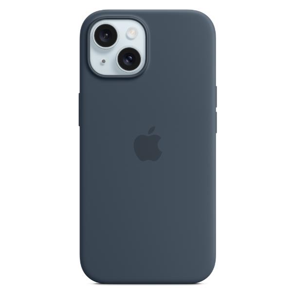 Apple - Cover per cellulare - compatibile MagSafe - silicone - blu tempesta - per iPhone 15
